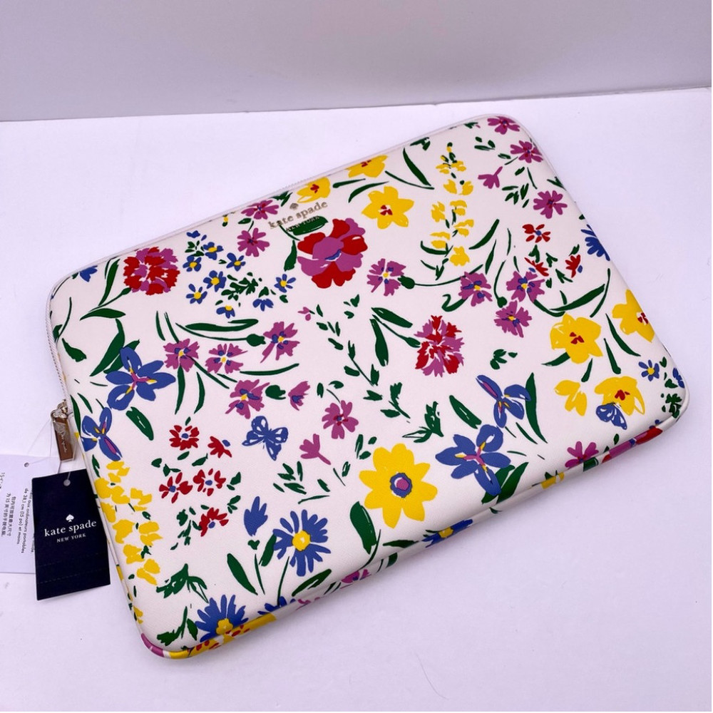 Kate Spade staci I-zip universal laptop sleeve garden bouquet - Picture 8 of 11
